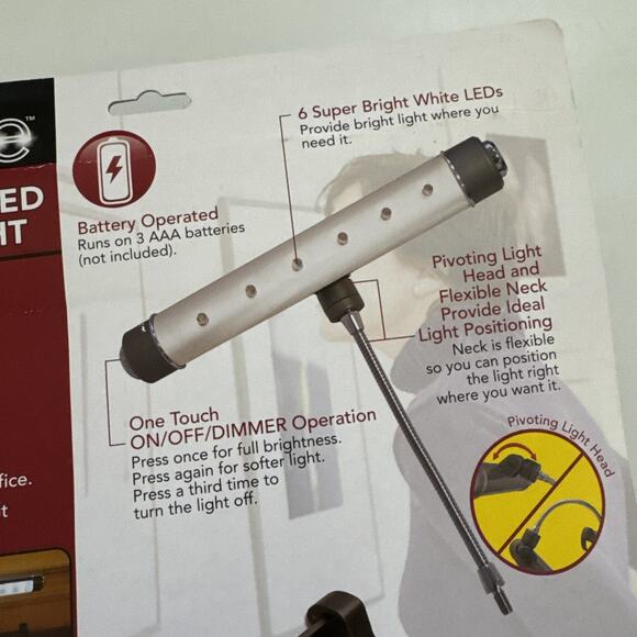 Rite Lite Wireless LED Picture Light LPL600 6 Bright LEDsUNUSED Battery Operated - Picture 4 of 10